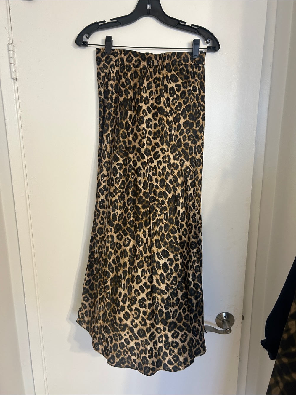 The Kooples Leopard-Print Midi Skirt in Tan and Black